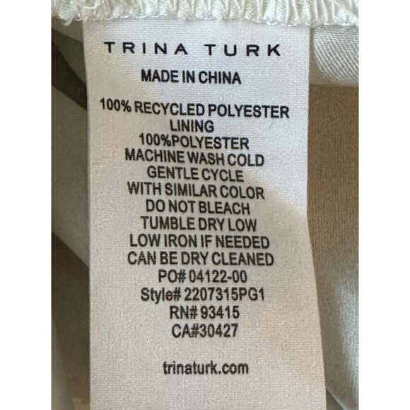 Trina Turk Women's XS Arias Dress in Color Parchment Multi - Picture 9 of 9